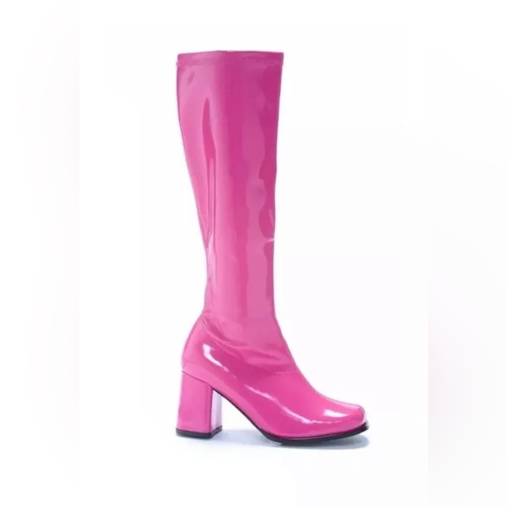 Ellie Fushia Pink Dancer Side Zipper High Heel Boots Adult Women Shoes GOGO